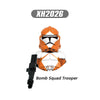 X0351 Clone Trooper Kamino Building Blocks Bomb Squad Trooper Bricks 501st Legion Jet Troopers Figure Captain Grey Mini Kid Toy