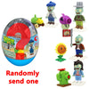 Plants Vs. Zombies Capsule Toys Assembled Building Blocks Puzzle Peashooter Anime Figure Dolls Model Gift For Children