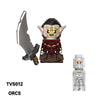 TV6410 MOC Medieval Knight Soldier Bricks Warrior Orc Armor Helmet Shield Mini Action Figures Building Blocks Kids Toys