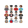 City Characters Action Figures Building Blocks Policeman Teacher Fireman Occupation Mini Figurine Dolls Bricks Set Children Toys