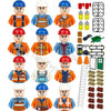 Mini City Action Figures Building Block Girl Driver Teacher Waiter Police Pirate Captain Different Characters Bricks MOC Toys