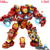 Superheroes Avengers Iron Man Hulkbuster Steel Mecha Action Figures Building Blocks Classic Movie Model Bricks Toys For Kid Gift