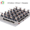 Kids Toys 24pcs/lot WW2 Military Soldier Building Blocks US UK Mini Action Figures Rifles Weapons Toys For Kids Christmas Gifts