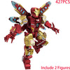 Superheroes Avengers Iron Man Hulkbuster Steel Mecha Action Figures Building Blocks Classic Movie Model Bricks Toys For Kid Gift