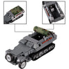 WW2 US German soldiers Figure vehicle Military Building Blocks Tank Armored Car Truck Gun Accessories Army Bricks Toy Kids M087