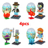 Plants Vs. Zombies Capsule Toys Assembled Building Blocks Puzzle Peashooter Anime Figure Dolls Model Gift For Children