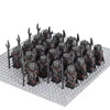 21pcs Medieval Dwarf Warrior Elves Knights lotr and Uruk-hai Orc Rohan Elves Warriors Sodier figures Building Brick Blocks Toys