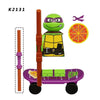 Ninja Turtle Movie Mini Action Figures Bricks Leo Raph Don Weapons Assemble Building Blocks MOC DIY Toys for Children