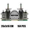 Halloween Haunted House Cemetery Skeleton MOC The Gates of Hell Sence Fence Assemble Building Blocks Friends Game Gift Kids Toys