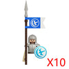 Military Building Blocks Medieval Anime Science Fiction Solider Figures Gifts Weapons Knight Legion Shields Helmet Mini Bricks