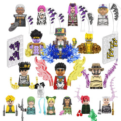 JoJo's Bizarre Adventure Cute Mini Action Figure Toys Cartoon Game Building Blocks Moc Bricks Toys for Children Gifts