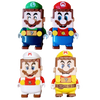 Super Mario Bros Blocks Luigi Buliding Blocks Action Toy Figures Assembly Toys mark box Dolls Children Birthday Gifts spiderman