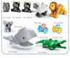 Big Size Building Blocks Animal Accessories Figures Block Lion Owl Penguin Dog DIY Bricks Assembly Toys For Children Kids Gifts