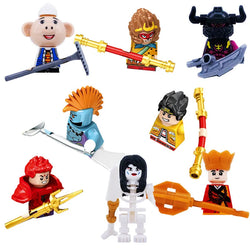 6Pcs Journey To West Monkey King Action Figures Building Blocks Chinese Hero Movies Dolls Sun Wukong Bricks Assemble Toys Boys