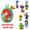 Plants Vs. Zombies Capsule Toys Assembled Building Blocks Puzzle Peashooter Anime Figure Dolls Model Gift For Children