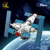 HUIQIBAO Mini Aviation Manned Rocket Model Building Blocks Space Aerospace Station Bricks City Construction Toys for Children