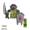 TV6410 MOC Medieval Knight Soldier Bricks Warrior Orc Armor Helmet Shield Mini Action Figures Building Blocks Kids Toys