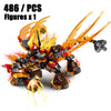 New Phantom Ninja Dragon Ship Model Building Blocks Sodiers Figures Boat Bricks MOC Creative Expert Kids Toys for Boys Children