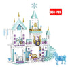 New Disney Friends Princess Royal Crystal Ice Castle House Building Blocks Kit Bricks Classic Movie Model Kids Girls Toys Gifts