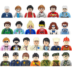 City Characters Action Figures Building Blocks Policeman Teacher Fireman Occupation Mini Figurine Dolls Bricks Set Children Toys