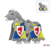 Military Medieval Building Blocks Solider Figures Knights Equipment Animal Accessories Mount Armor War Horse Mini Bricks MOC