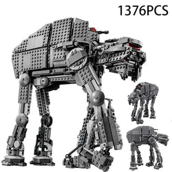 HOT TOY 1376PCS Star Space Movie Heavy Model Assault Walker creative Compatible with 75189 DIY TOY For Children Birthday