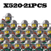 Medieval Military Roman Soldier Building Blocks Army Castle Teuton Knight Figures Lord Warrior Sword Weapons MOC Bricks Kits Toy