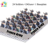 Kids Toys 24pcs/lot WW2 Military Soldier Building Blocks US UK Mini Action Figures Rifles Weapons Toys For Kids Christmas Gifts