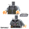 10 Torso MOC WW2 Soldiers Builidng Block Toys Body Parts for Figures DIY Construction Toy