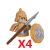 Medieval Military Roman Soldiers French Cavalry Figures Building Block Castle Guard Weapons Shield Helmet Banner Sword Toys K147