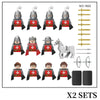 Medieval Military Roman Soldiers French Cavalry Figures Building Block Castle Guard Weapons Shield Helmet Banner Sword Toys K147