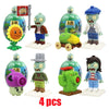 Plants Vs. Zombies Building Blocks Toy Capsules Assembled Bricks Puzzle Peashooter Anime Figure Dolls Model Toy Children Gift