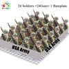 Kids Toys 24pcs/lot WW2 Military Soldier Building Blocks US UK Mini Action Figures Rifles Weapons Toys For Kids Christmas Gifts