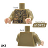 10 Torso MOC WW2 Soldiers Builidng Block Toys Body Parts for Figures DIY Construction Toy