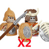 Medieval Military Roman Soldiers French Cavalry Figures Building Block Castle Guard Weapons Shield Helmet Banner Sword Toys K147