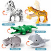 Big Size Building Blocks Animal Accessories Figures Block Lion Owl Penguin Dog DIY Bricks Assembly Toys For Children Kids Gifts