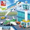 High-tech Avion Cargo Aircraft Rescue Plane Airport Airbus Airplane Model Building Blocks Figures City Brinquedos Creative Toys