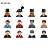 Kids 3D Family Figures Set Building Blocks City Worker Fireman Doctor Dolls Bricks Educational Toys For Children Birthday Gift