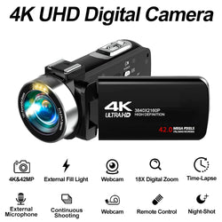 4K Portable Digital Cameras 2 in1 Photo Video Record DV Travel Video Camera 18X Zoom 3.0 inch Rotatable Screen With Flash