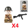 WWII Military Figure Building Blocks British German US Soviet Soldiers Map Rations Printed weapons 98K Bobosha Kid Gift Toy K127