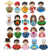 City Characters Action Figures Building Blocks Policeman Teacher Fireman Occupation Mini Figurine Dolls Bricks Set Children Toys