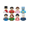 Kids 3D Family Figures Set Building Blocks City Worker Fireman Doctor Dolls Bricks Educational Toys For Children Birthday Gift