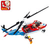 High-tech Avion Cargo Aircraft Rescue Plane Airport Airbus Airplane Model Building Blocks Figures City Brinquedos Creative Toys