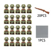 20pcs/lot WW2 Military Soldier Array Soviet US UK China Building Blocks Bricks Figures Children's War Mini Toys Christmas Gifts