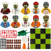 Mini City Action Figures Building Block Girl Driver Teacher Waiter Police Pirate Captain Different Characters Bricks MOC Toys