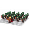 21pcs Medieval Dwarf Warrior Elves Knights lotr and Uruk-hai Orc Rohan Elves Warriors Sodier figures Building Brick Blocks Toys