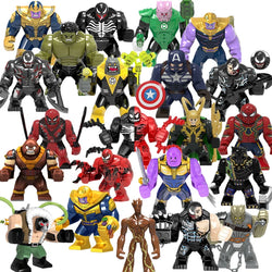 Disney Building Blocks Mini Model Figures Big Goblin Spiderman Iron Man Venom Captain Hawk Deadpool Technic Armor City Gift Toys