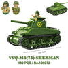 KV2 PanzerVI Sherman Military Tanks US Army Quan Guan WW2 War Weapon Soldier Figure Model Building Block Brick kid Children Toys