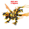 New Phantom Ninja Dragon Ship Model Building Blocks Sodiers Figures Boat Bricks MOC Creative Expert Kids Toys for Boys Children