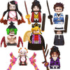 Japanese Anime Demon Slayer Samurai Tanjirou Nezuko Kyoujurou Giyuu Mini Building Blocks Bricks Dolls Action Figure Birthday Toy